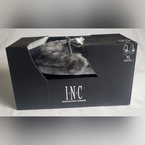 INC Mens Faux Fur Indoor Slippers Size XL 11/12